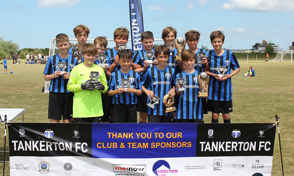 Under 12s with their trophies