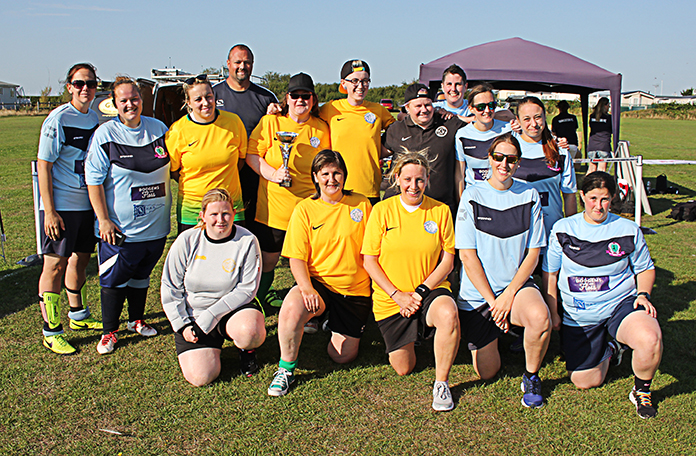 Thanet Ladies Vets with Females Who Football - the finalists in the Ladies' tournament