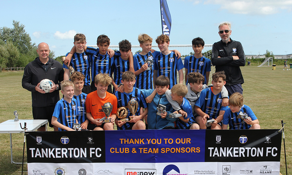 Under 13s with their trophies